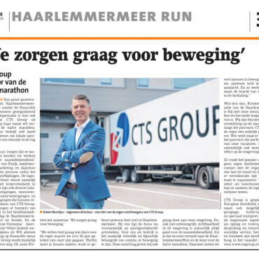 CTS GROUP sponsor Haarlemmermeer Run