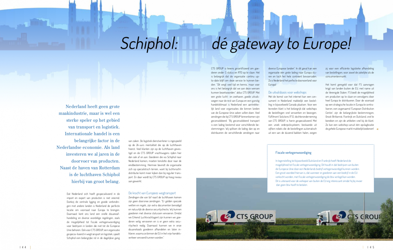 Artikel Schiphol: Gateway to Europe